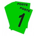 CARTE POSTE NUMÉROTÉE VERT PLASTIQUE 6CM X 10CM PAQUET DE 24 