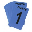 CARTE POSTE NUMÉROTÉE ROUGE PLASTIQUE 6CM X 10CM PAQUET DE 24 