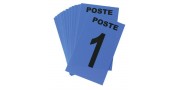 CARTE POSTE NUMÉROTÉE ROUGE PLASTIQUE 6CM X 10CM PAQUET DE 24 