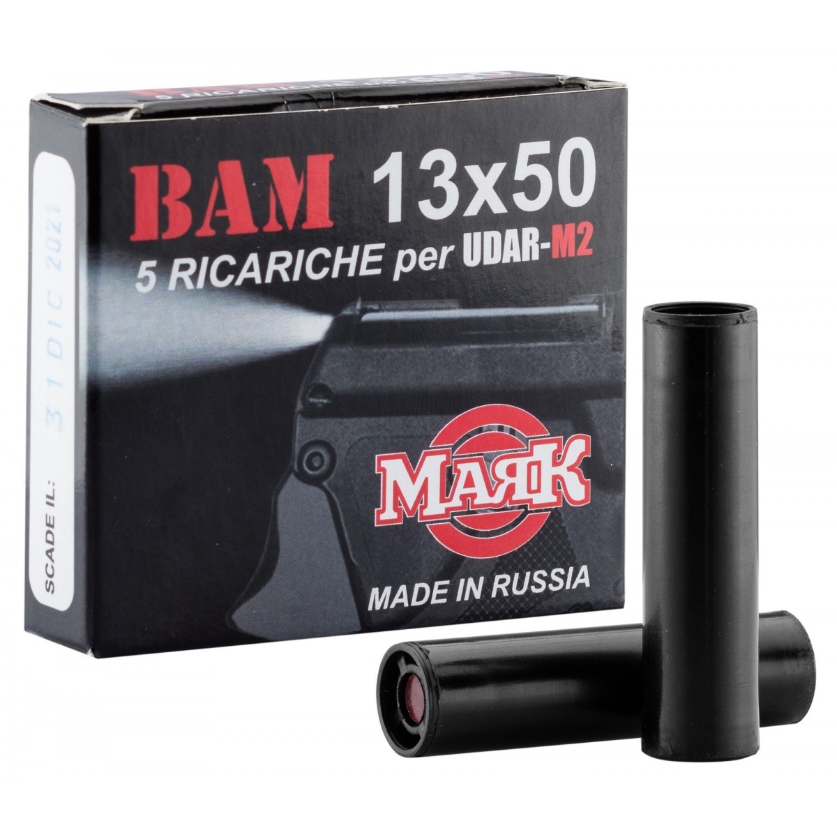 MUNITION PEPPER BAM -UDAR M2 CAL 13X50 - BOITE  X5