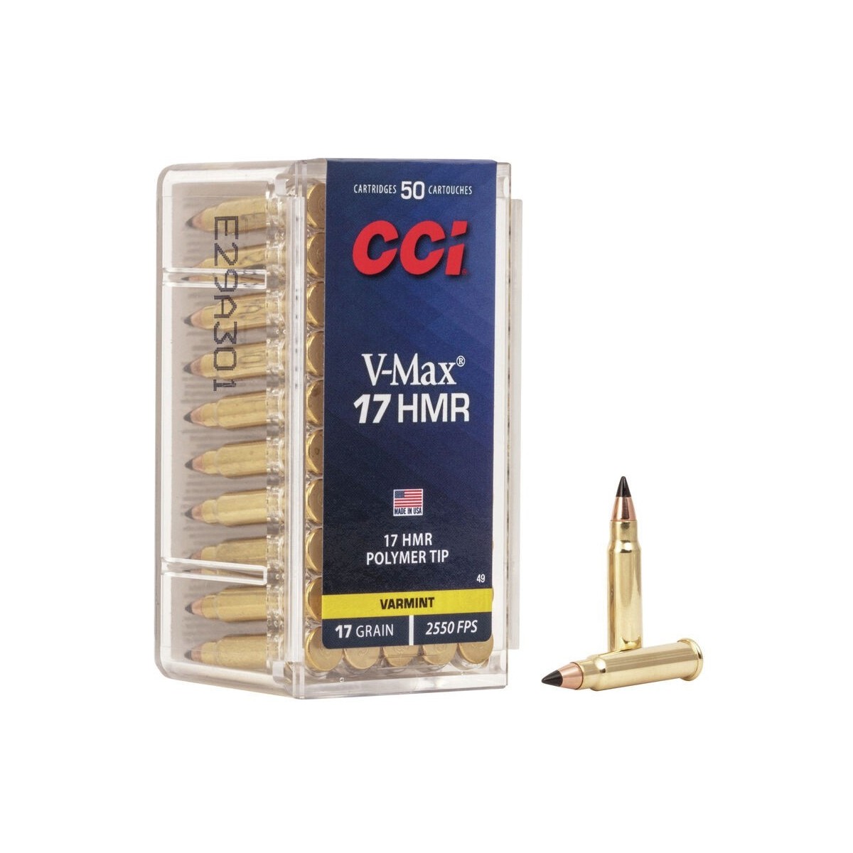 CARTOUCHES CCI V-MAX CAL 17HMR 17GR X50