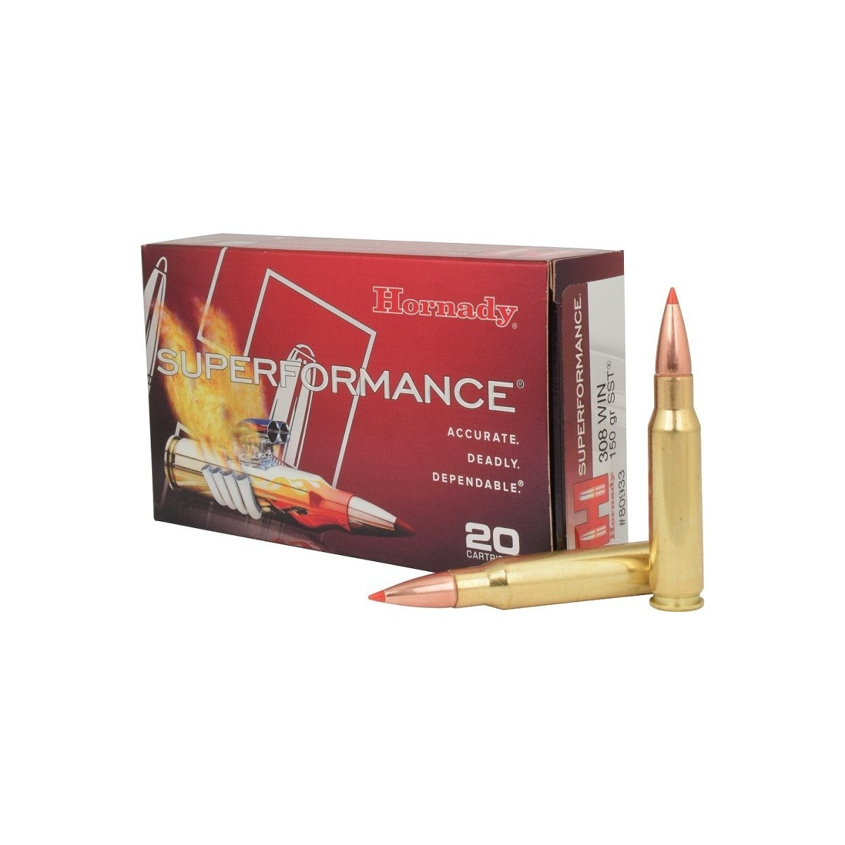 BOITE DE 20 CARTOUCHES HORNADY 308 WIN 150 GR SST