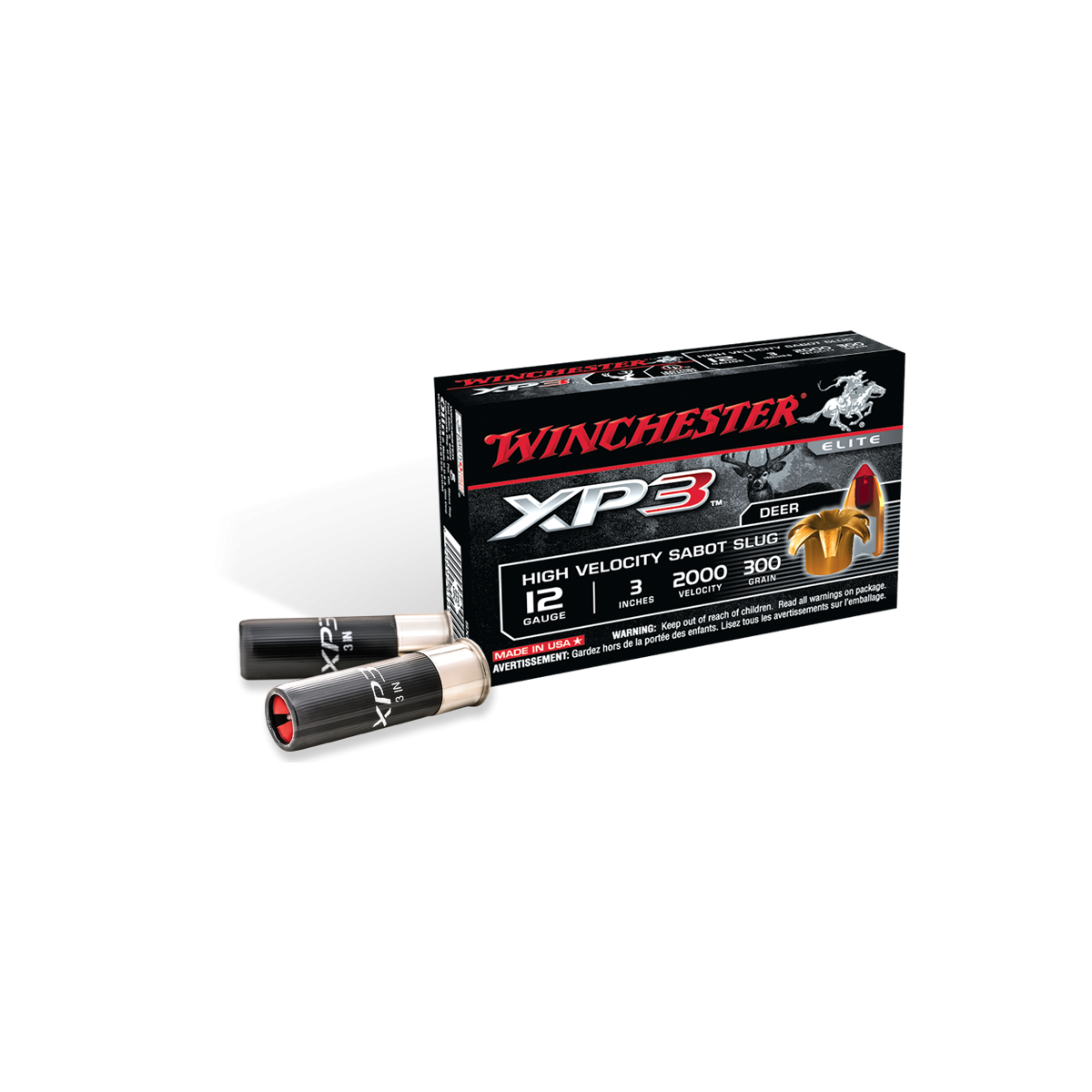 CARTOUCHES WINCHESTER XP3 SLUG CAL 12/70 300GR X5