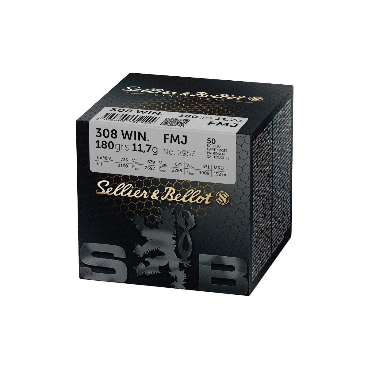 CARTOUCHES SB 308 WINCHESTER FMJ 11,7GR X50