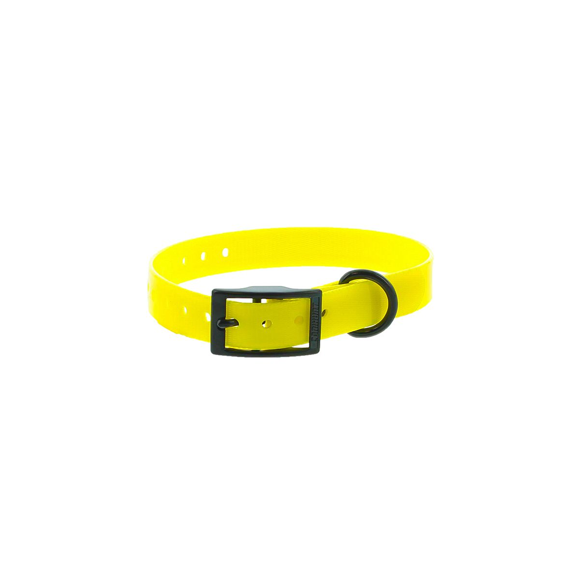 COLLIER POLYURETHANE JAUNE 1.9x0.25x45cm