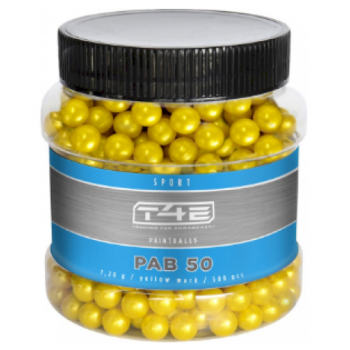 billes paintball bio t4e sport pab cal.50 jaune pot de 500