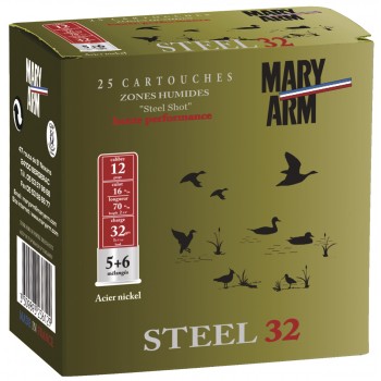 CART. ACIER MARY ARM STEEL 32 CAL. 12 / 70 MM N° 5+6 32 G BJ BTE 25 H