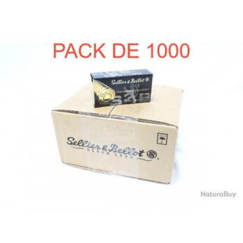 CARTOUCHES SELLIER & BELLOT 9X19 124grs FMJ PACK DE 1000