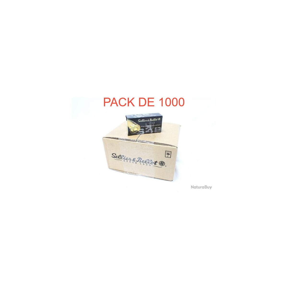 CARTOUCHES SELLIER & BELLOT 9X19 124grs FMJ PACK DE 1000