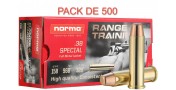 CARTOUCHES NORMA RANGE TRAINING CAL 38 SPECIAL 158GR FMJ PACK DE 500