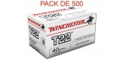 Pack de 500 Cartouches Winchester T22 40gr LRN cal 22LR