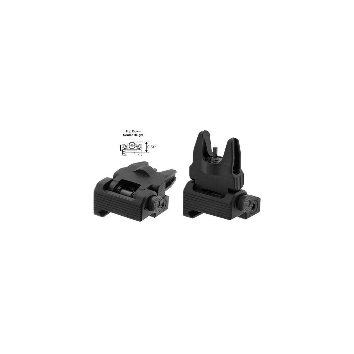 GUIDON UTG AR15-10 FLIP UP AJUSTABLE PICATINNY (compatible AD99990)